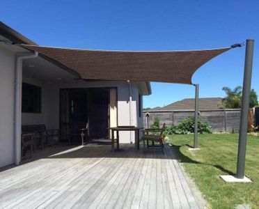 diig Patio Sun Shade Sail Canopy, 20' x 26' Rectangle Shade Cloth UV Block Sunshade Fabric - Outdoor Cover Awning Shelter for Pergola Backyard Garden Yard (20' x 26', Brown)