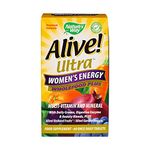 Alive! Ultra Women's Energy Wholefood Plus, 26 Essential Vitamins and Minerals, Specially Balanced Formulation for Women, Suitable for Vegetarians - 60 Tablets