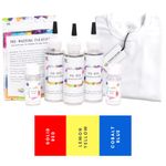 Kadam Tie Dye Kit-Dawn | Skin Friendly Tie and Dye kit with White Cotton T-Shirt(Size-34), 3 Tie Dye Colours, Dye Activator & Colour Fixer | Cold Fabric Dyeing Tie Dye kit for Kids and Adults