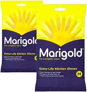 Marigolds Unisex Marigold-gloves-medium Marigold Extra Life Kitchen Gloves Medium 2 Pairs, Yellow, M Pack of UK