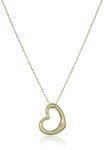 14k Yellow Gold Petite Heart Pendant Necklace, 18"