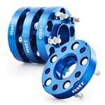 Orion Motor Tech Hub Centric 5x114.3 Wheel Spacers, 1" Blue Wheel Spacers with M12x1.5 Studs Compatible with Honda Accord Honda Civic Honda CRV Acura RSX Acura TL, 64.1mm Bore Wheel Spacer Kit, 4pcs