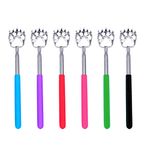 TIMESETL 6 Pack Bear Claw Back Scratchers, Telescopic Back Scratcher, Portable Extendable Bear Claw Telescoping Back Scratcher with Rubber Handles for Men, Women