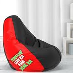 ComfyBean Bag with Beans Filled XXL- Official: Jack & Mayers Bean Bags - for Teenagers - Max User Height : 4.5-5 Ft.-Weight : 45-50 Kgs(Model: Tension Lene Ka Nahin - Black Red)