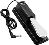 Sustain Pedal Universal Foot Damper for Digital Electronic Piano Keyboard, Flanger(Carbon Black, FTB-004)