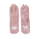 The Purple Tree Bunny Paw Woollen Fleece Socks For Women And Girls (1 Pair, Pink) Winter Socks, Cute Socks, Girly Socks, Fuzzy Socks, Warm Socks, Best Gift For Girls - Regular