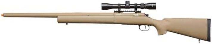 Lancer Tactical Sniper Airsoft Powerful M24 Full Metal 450 FPS with Scope Bolt Action Spring Powered Sniper Airsoft Rifle