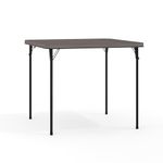 Flash Furniture 34-Feet ' Square Bi-Fold Dark Gray Plastic Folding Table with Carrying Handle, DAD-LF-86-DG-GG