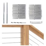 Muzata 60 Pack 1/8" Swage Lag Screws Left and Right Cable Railing Kit Cable Railing Hardware Handed Thread for Wood Post T316 Stainless Steel Stair WoodBudget Cable Railing System 30 Pairs CK17