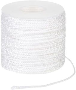 White Window Pull Cord String, 1.8mm White Braided Roller Blinds Rope Blind Cord String, Pull Cord for Blinds, Braided Lift Shade Cord for Aluminum Blind Shade Repair