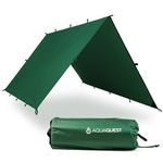 Aqua Quest Defender 100% Waterproof Survival Tarpaulin Heavy Duty Nylon Forest Green 3m x 2.1m