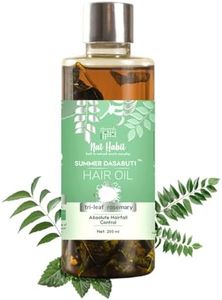 Nat Habit Tri-Leaf Hair Oil For Women & Men Hairfall Reduction, Suitable For All Hair Types, No Paraffin, Mineral Oil, Preservatives & Chemicals, 200ml