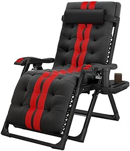 XEWNEGTZI Sedie A Sdraio Pieghevoli, Reclinabile Regolabile Balcon, con Cuscini Rimovibili E Portabicchieri, Portatile All'aperto Camping Beach Garden Lounge Chair, Carica 200kg(Color:D)