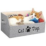 LOVSTORAGE Large Cat Toy Box Cat To