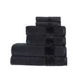 Christy Prism 6 Piece Towel Set in Blackout 100% Turkish Cotton - Super Soft & Quick Dry - Machine Washable - 550GSM - 2 Bath, 2 Hand & 2 Face Towels