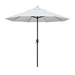 California Umbrella ATA908117-F04 9' Round Aluminum Market Umbrella, White Olefin