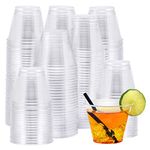 NYHI 9 oz Plastic Clear Cups | Value Pack Of Disposable Party Cup Tumblers | Use These Clear Cocktail Cups for Drinks, Wine, Punch, Champagne & More | Essential Party Supplies (200 pack)