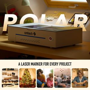 OMTech Polar 50W Laser Engraver – Desktop CO2 Cutter & Etcher