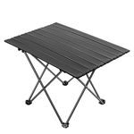 Chepee Carbon Steel Foldable Table Lightweight Portable|Multipurpose Folding Utility Table | Ideal for Indoor & Outdoor Picnic | Aluminium Stackable Top & Frame | Camping Picnic (40 * 35 * 29 Cm)