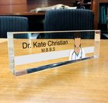 OOCLAS Desk Name Plate For Doctor, Doctor Name Plates, Personalized Name Plate for Desk, Custom Name Plates In Size 12 X 3 X 1.25 Inches