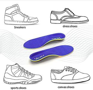 VALSOLE Orthotic Insoles, Blue – UK12 Arch Support Inserts