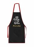 AICA Customized Name Queen of the Kitchen Apron for Women – Black, Height – 75cms