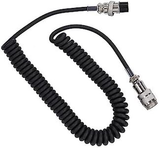 Fumei 8 Pin Mic Extension Cable 1.8M Durable Coiled Cable Compatible with Kenwood YAESU ICOM CB Radio