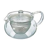 Hario CD Kyusu-Maru-450ml Cha Pot Kettle for Tea Chacha Kyusu-Maru with a Capacity of 450ml, Glass, Transparent