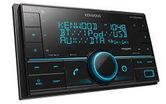 Kenwood DPX304MBT Double DIN in-Dash Digital Media Receiver with Bluetooth, Mechless Car Stereo Receiver, Black