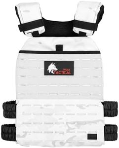 WOLF TACTICAL Adjustable Weighted Vest – WODs, Strength and Endurance Training, Fitness Workouts, Running (Multicam White)