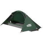 Camppal Professional 1 Person Hiking Tent with Single Stand, 4 Seasons, Lightweight and Waterproof, Ideal for Hiking, Hunting, Camping (MT051), Army Green