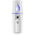 Nano Facial Mister Portable Mist Sprayer with Mirror Mini Cool Mist Spray for Skin Care & Facial Body Moisturized & Eyelash Extensions, USB Rechargeable (White)