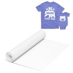 IROHTV White Heat Transfer Vinyl, 12" x 10ft White HTV, Iron on Vinyl for Shirts Suitable Fabrics, Heat Press Vinyl for Cricut All Cutter Machine, Easy Weeding HTV Vinyl Roll for Heat Vinyl Design