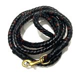 PETS TRIANGLE Leather Dog Leash 6Ft, Soft Durable Genuine Handmade Braided Leather Dog Lead, Heavy Duty Strong Dog Training Walking Dog Leash Leather For Large & Medium Dogs(Multicolor) - Feet