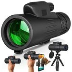 Monocular Telescope,10-30X42 High Power HD Zoom Monocular- BAK4 Prism &FMC Lens Clear and Bright With Smartphone Holder & Extendable Tripod With for Bird Watching Hunting Camping Travelling Wildlife