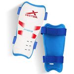 Vector X France Football Shin Guard with Adjustable Velcro Strap (L, France)