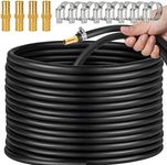 ⅜ inch Self Sinking Aeration Hose,100 Feet Pond Aerator Hose Kit with 4 Copper Menders and 8 Stainless Steel Use for Aquaculture,Garden and Lake Aeration of Aeration and Water Re-circulatio