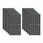 WAAREE (Pack of 10, 550 x 10) Solar Panel 550 Watt Half-cut 144 Cells Dual Glass Mono PERC Bifacial Solar Panels.