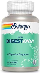 SOLARAY Super Digestaway Digestive Enzymes - Pancreatin, Papain, Ginger, Pepsin, Betaine HCl, Aloe Vera, and More - Digestion & Nutrient Absorption Support - Lab Verified - 180 VegCaps