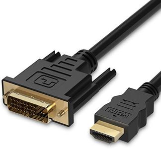 Fosmon HDMI to DVI Cable 24+1 (6FT), Full 1080p, Bi-Directional Gold Plated Adapter, High Speed HDMI Male to DVI-D Male Compatible with HDTV, Apple TV, PS4/PS5, Xbox One X/S/360, Nintendo Switch