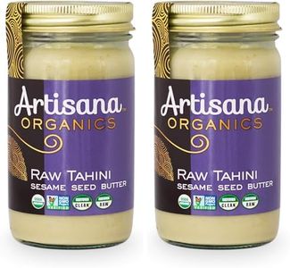 Artisana Organics Raw Tahini Sesame Seed Butter - Just One Ingredient, Unroasted, Vegan, Paleo and Keto Friendly, Non-GMO, 14oz Jar (Pack of 2)