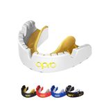 OPRO Gold Level Mouthguard for Braces, Adults Sports Mouth Guard, Featuring Revolutionary Fitting Technology for Boxing, Lacrosse, MMA, Martial Arts, Hockey, and All Contact Sports (White)