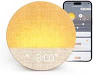 Dreamegg Sunrise Alarm Clock - Sunrise 1+ Sound Machine with 34 Soothing Sound, Sunrise/Sunset Simulation, Night Light, Smart/Physical Control, Routine Setting, Dimmable, Noise Machine for Sleep, Gift