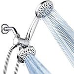 AquaDance High Pressure 3-Way Twin Shower Combo Lets You Enjoy Two 4-Inch 6-Setting Showers Separately or Together! Officially Independently Tested to Meet Strict US Quality & Performance Standards!