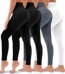 4 Pack Leggings for Women Butt Lift