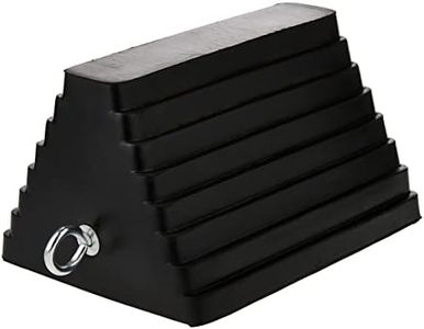 MaxxHaul 70073 Solid Rubber Heavy Duty Wheel Chock with Eyebolt