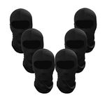 GANWAY A Pack of 6 Bandana face Masks,for Motorcycle Cycling Outdoor Sports Winter Ski Summer Anti-Sunburn Mask,Helmet Mask Balaclava Black Tactical Face Mask