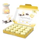 Vanilla Wax Melts: 16 x 5g Heart Shaped Wax Melts Scented in a Presentation Gift Box, Vegan & Pet Friendly, Cruelty Free, Candle Alternative