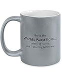 World's Worst Boss Mug, Metallic Bo