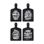 Artvibes Cooking Quotes Designer Wooden Wall Hanging for Home Decor | Gifts | Wall Decoration Items for Kitchen | Decorative Items for Home | Artworks Wall Hangings(WH_5606N) Set of 4